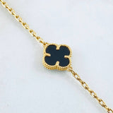 Paperclip Chain Black Clover 27.15gr / 23 1/2 in / 18K Yellow Gold Nac.Esp. ©