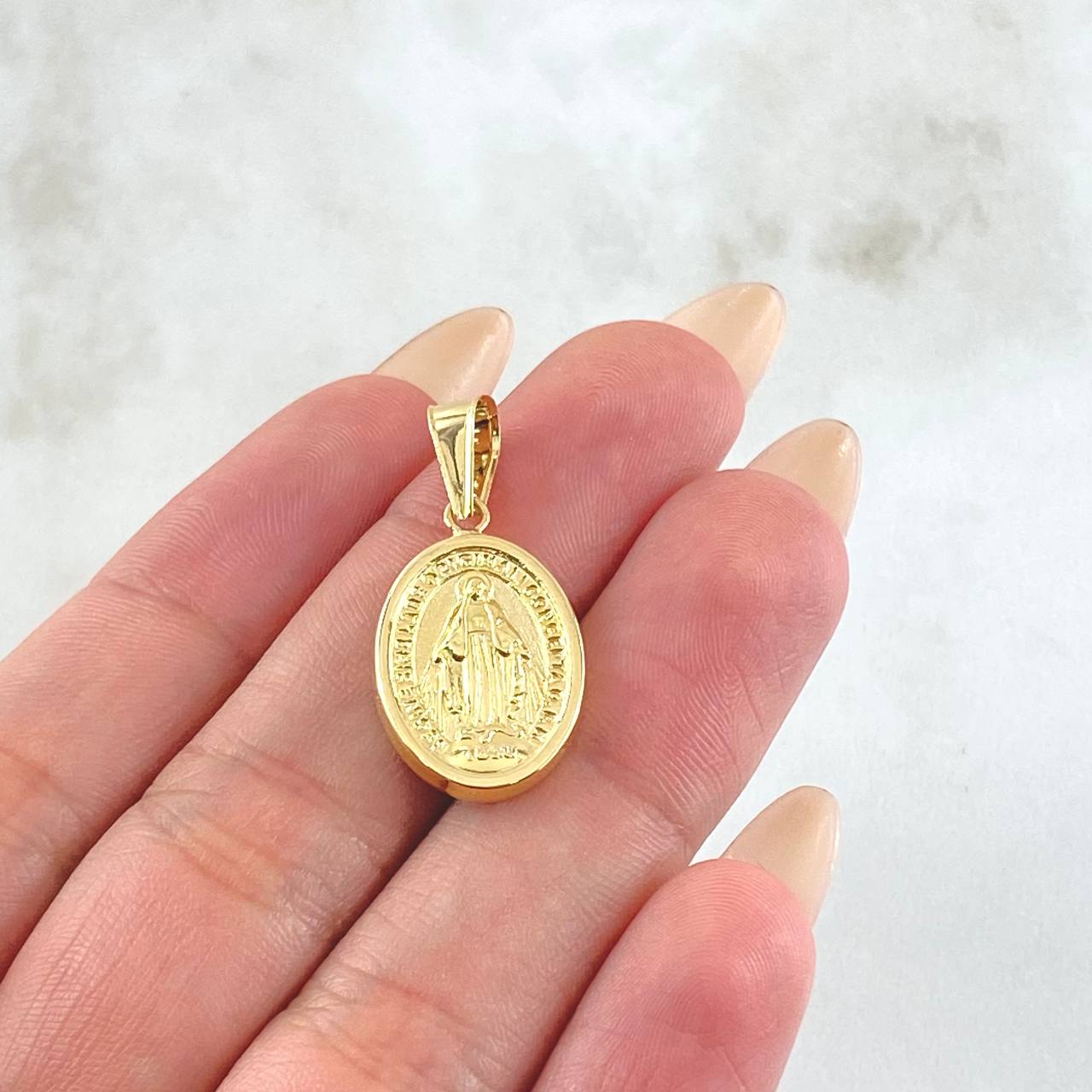 Dije Virgen Milagrosa 1.7gr / 1 in / Oro Amarillo 18K *