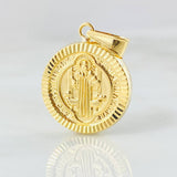 Dije San Benito 1.65gr / 1 in / Oro Amarillo 18K ©