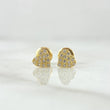 Stud Earrings Corazon Tupido 0.85gr / 6mm White Zircons 18K Yellow Gold ©