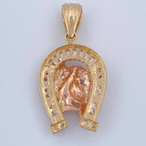 Pendant Horseshoe Horse 9.75gr / 4.2cm (1.7in) / 18K Gold $