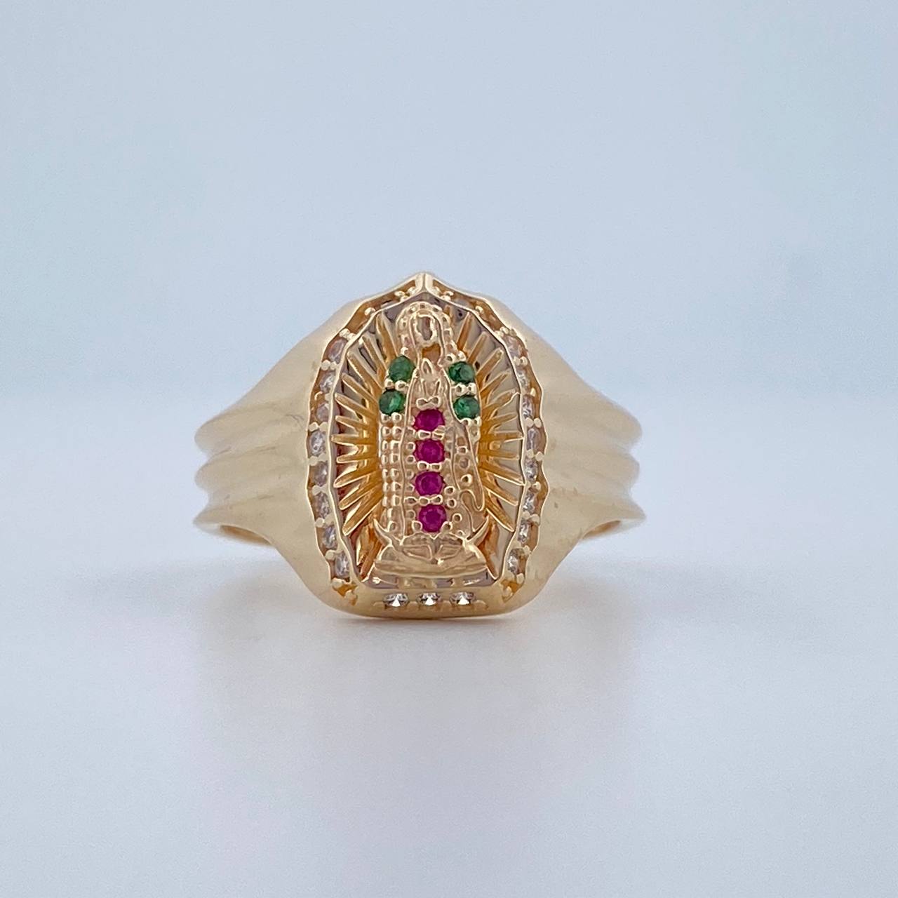 Virgin Guadalupe Ring 3.6gr / Size 5 1/2 / 18K Gold $