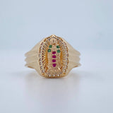 Virgin Guadalupe Ring 3.6gr / Size 5 1/2 / 18K Gold $
