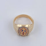Virgin Guadalupe Ring 5.1gr / Size 6 1/2 / 18K Gold $