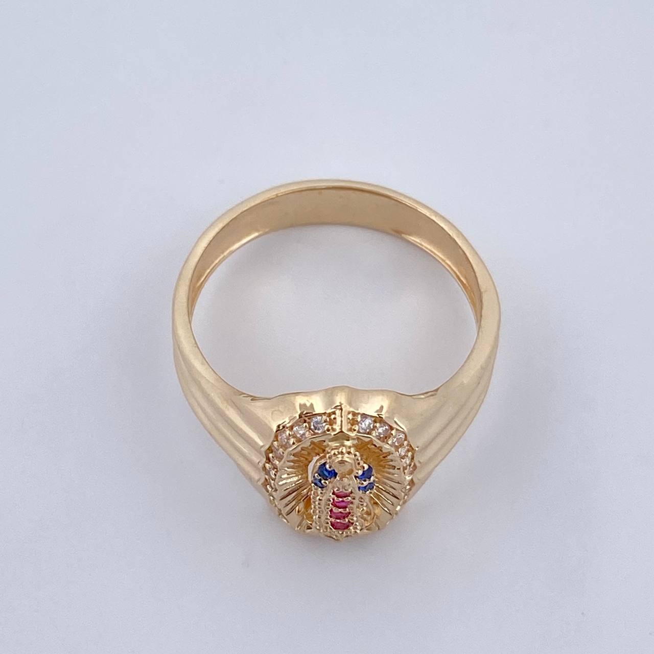 Virgin Guadalupe Ring 4gr / Size 7 1/2 / 18K Gold $