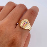 Virgin Guadalupe Ring 4gr / Size 7 1/2 / 18K Gold $
