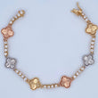 Tennis Bracelet Clover 16.85gr / 7.9in / Special Pearl 18K Gold $