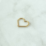 Charm Heart Silhouette 0.95gr / 1.4cm / White Zircon 18K Yellow Gold