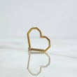 Charm Heart Silhouette 0.95gr / 1.4cm / White Zircon 18K Yellow Gold
