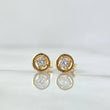 Topos Solitario En Aro Cuatro Garras 1.6gr / 6mm Circon Blanco Oro Amarillo 18K *