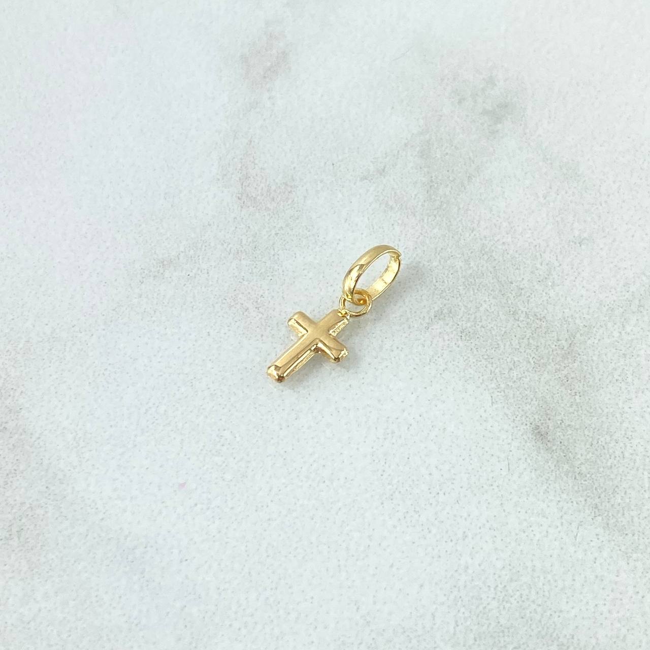 Pendant Cross 0.2gr / 1.4cm / Polished 18K Yellow Gold