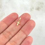 Pendant Cross 0.2gr / 1.4cm / Polished 18K Yellow Gold