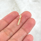 Pendant Letter I Silhouette 0.4gr / 1.6cm / White Zirconia 18K Yellow Gold