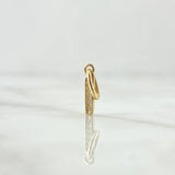 Pendant Letter I Italic 0.4gr / 1.7cm / White Zircons 18K Yellow Gold