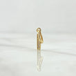 Pendant Letter I Silhouette 0.4gr / 1.6cm / White Zirconia 18K Yellow Gold