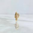 Pendant P Silhouette 0.65gr / 2.1cm / White Zircons 18K Yellow Gold ©