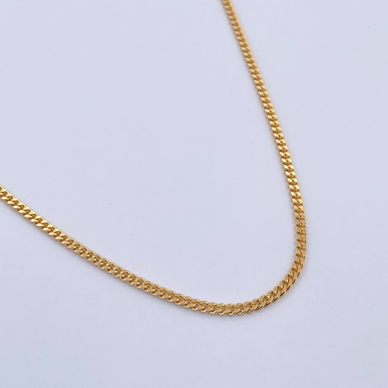 Cadena Mini Cubana 6.9gr / 60.5cm / 1.4mm Oro Amarillo +0 18K &