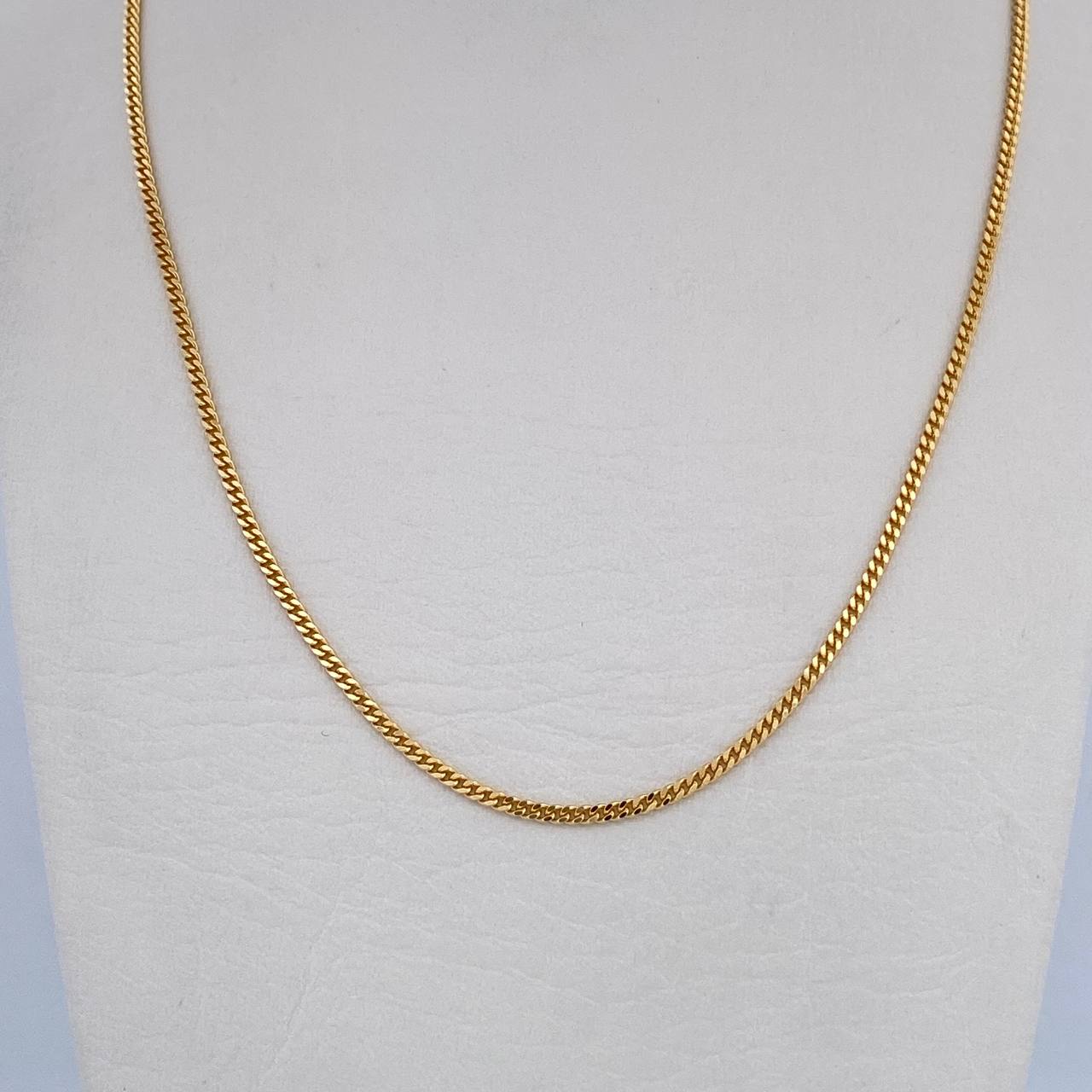 Cadena Mini Cubana 6.9gr / 60.5cm / 1.4mm Oro Amarillo +0 18K &