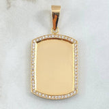 Pendant Plate 11.85gr / 4cm / 1.6in / 18K Gold ©