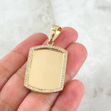 Pendant Plate 11.85gr / 4cm / 1.6in / 18K Gold ©