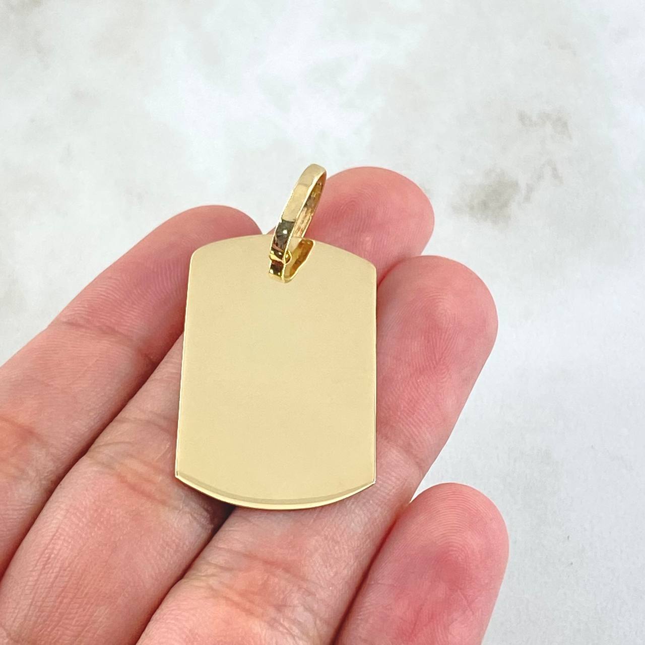 Dije Placa 4.65gr / 4cm / Oro 18K