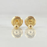 Stud Earrings Bead Polished 0.4gr / 18K Gold