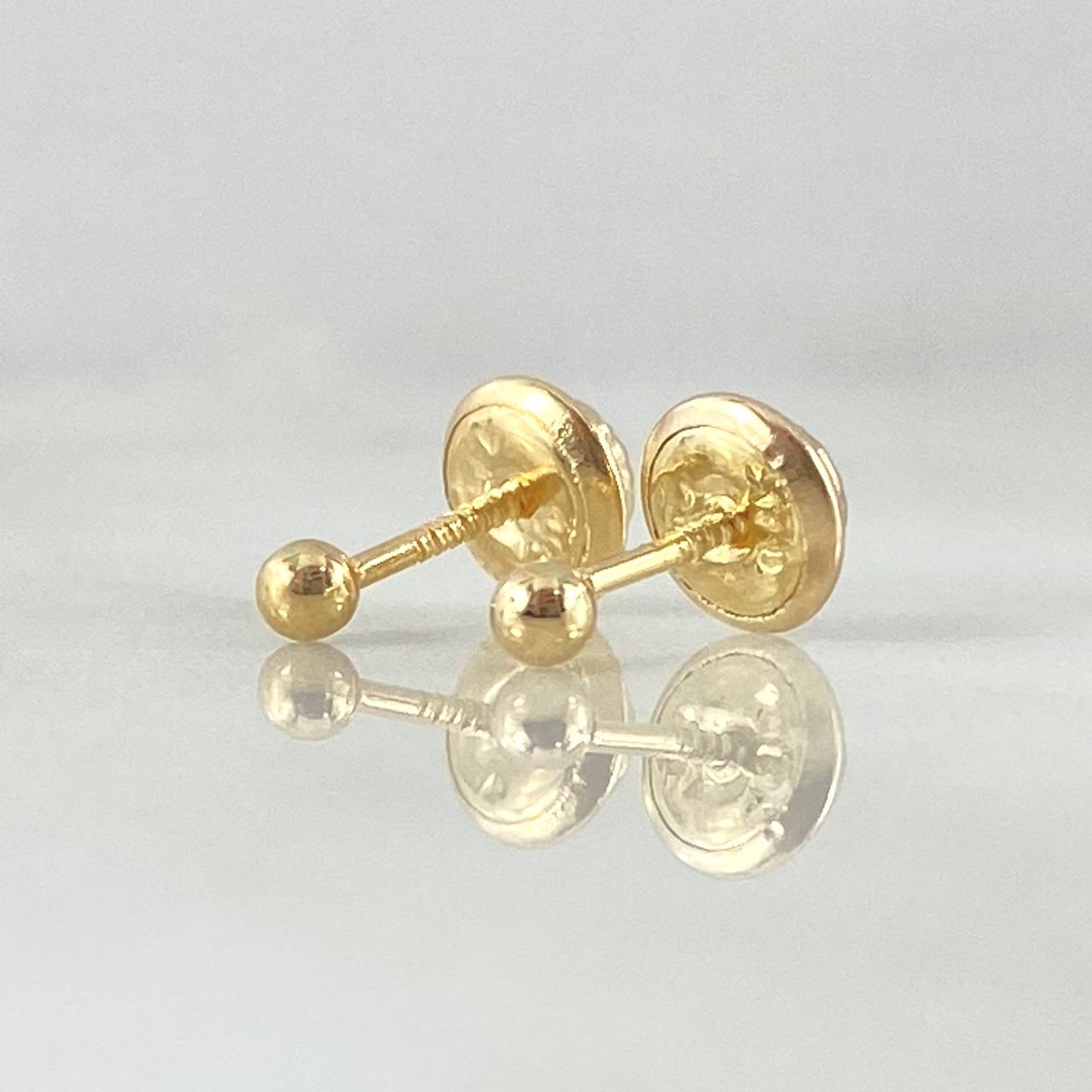 Stud Earrings Bead 0.4gr / 3mm 18K Yellow Gold ©