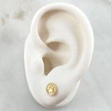 Stud Earrings Crown 1gr / 6mm Yellow Gold 18K