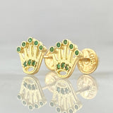 Stud Earrings Crown Silhouette 1.2gr / 0.8cm / 18K Gold ©