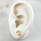 Stud Earrings Crown Silhouette 1.2gr / 0.8cm / 18K Gold ©