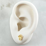 Stud Earrings Crown Silhouette 1.15gr / 0.8cm (0.3in) / 18K Gold *
