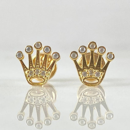 Stud Earrings Crown 1.15gr / 18K Gold ©