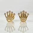 Stud Earrings Crown Silhouette 1.15gr / 0.8cm (0.3in) / 18K Gold
