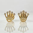 Stud Earrings Crown Silhouette 1.2gr / 0.8cm (0.3in) / 18K Gold
