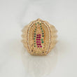 Anillo Virgen Guadalupe 6.85 g / T7 Oro Amarillo 18K