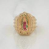 Anillo Virgen Guadalupe 6.85 g / T7 Oro Amarillo 18K