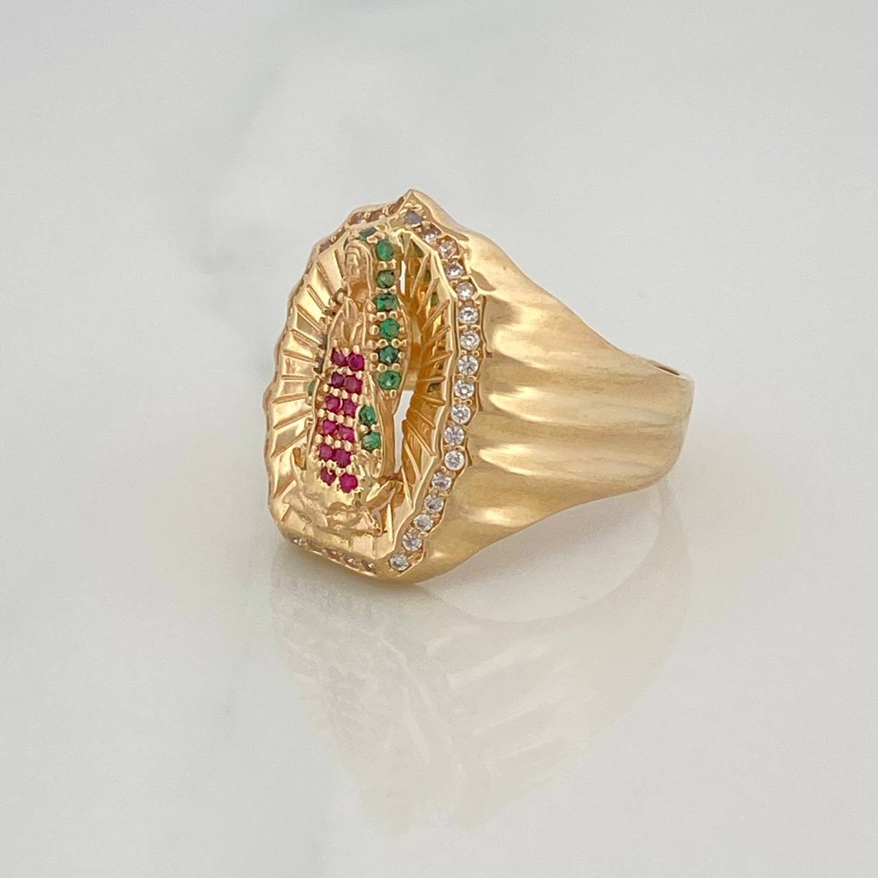 Anillo Virgen Guadalupe 6.85 g / T7 Oro Amarillo 18K