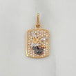 Dije Placa San Miguel Arcangel 2.15 g / 3/4 in Tres Oros 18K