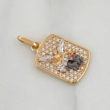 Dije Placa San Miguel Arcangel 2.15 g / 3/4 in Tres Oros 18K