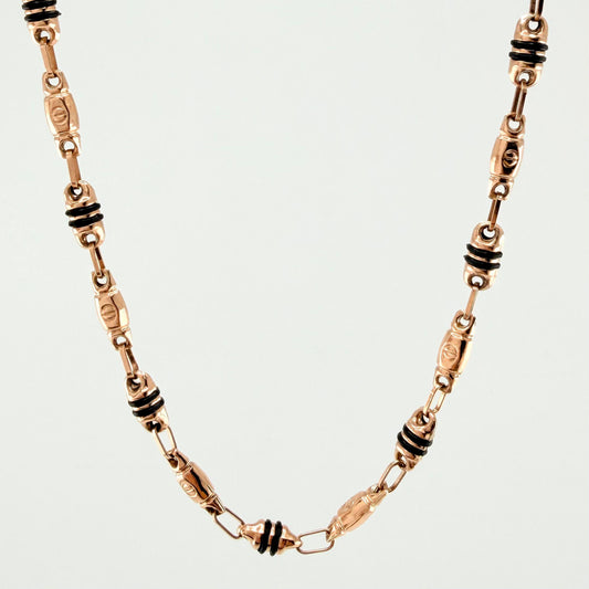 Cadena Rustico Tornillo 10.3gr / 23 1/2 in / 4mm Oro Rosa 18K ©