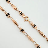 Cadena Rustico Tornillo 10.3gr / 23 1/2 in / 4mm Oro Rosa 18K ©