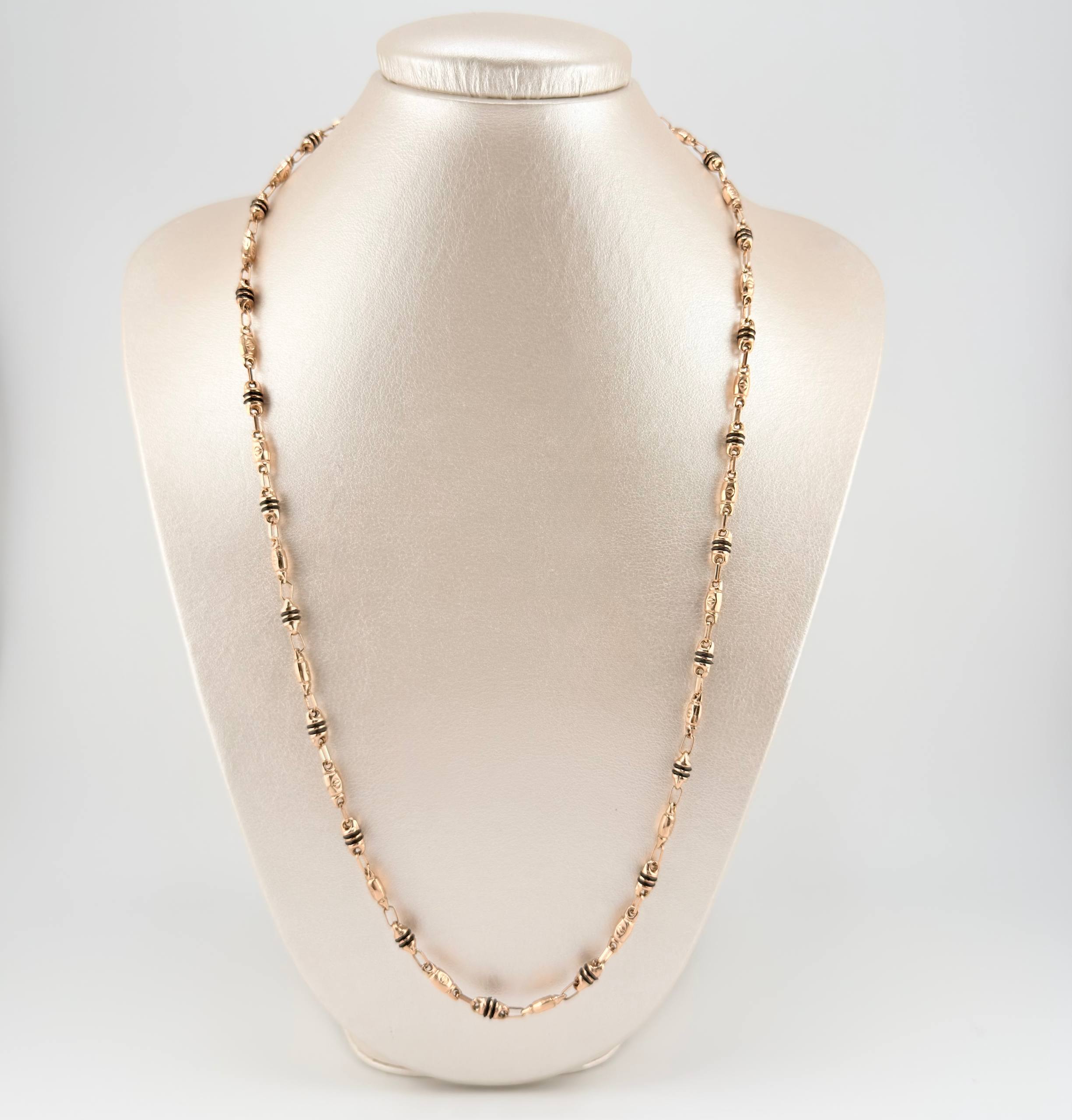 Cadena Rustico Tornillo 10.3gr / 23 1/2 in / 4mm Oro Rosa 18K ©