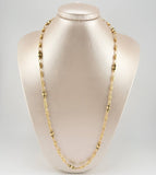 Cadena Rustico Barril Cruzado 3x1 12.5gr / 23 1/2 in / 4mm Oro Amarillo 18K ©