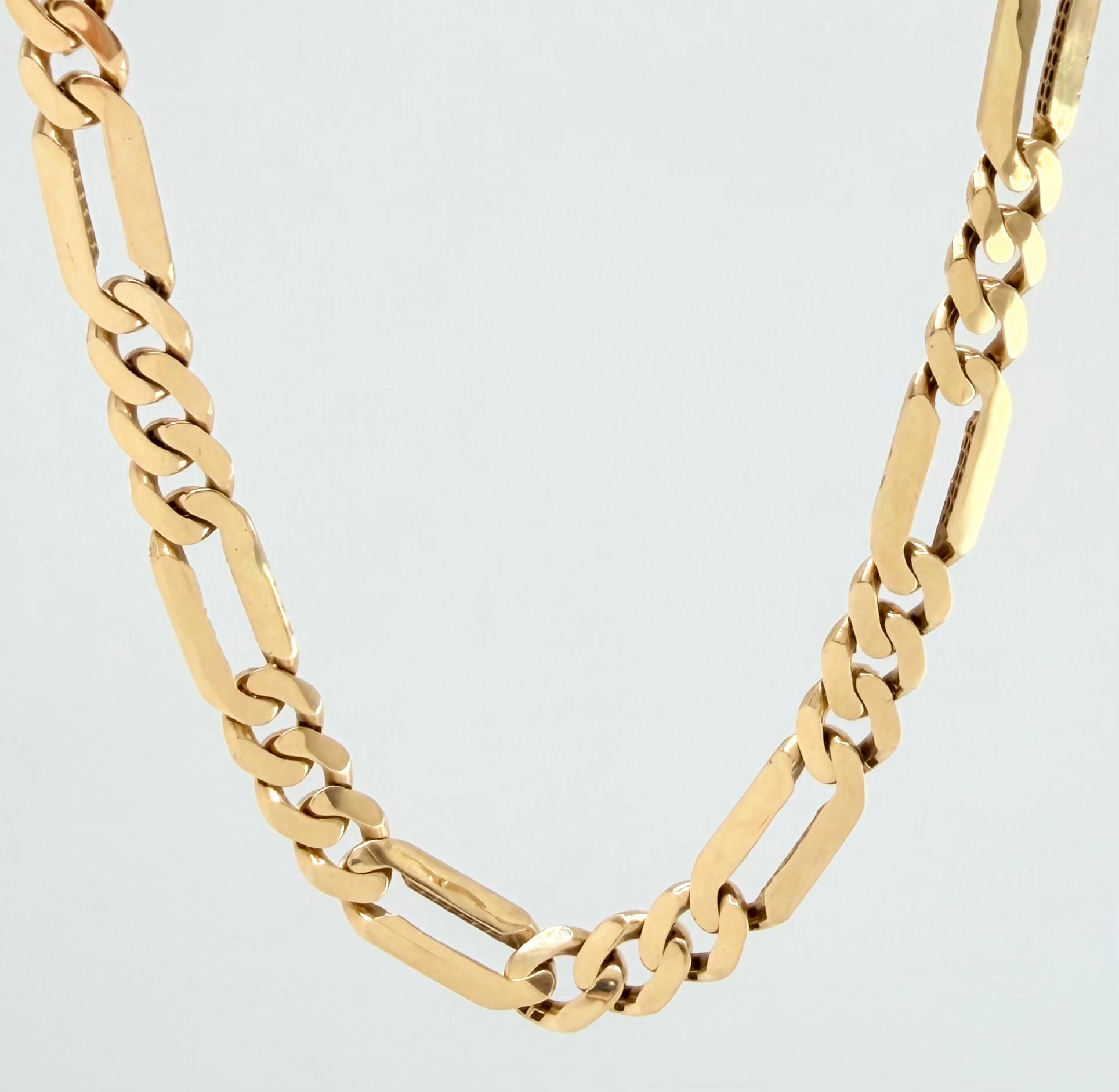 Cadena Figaro 33.95gr / 23 1/2 in / 8mm Oro Amarillo Nac.Esp. 18K ©