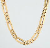 Cadena Figaro 33.95gr / 23 1/2 in / 8mm Oro Amarillo Nac.Esp. 18K ©