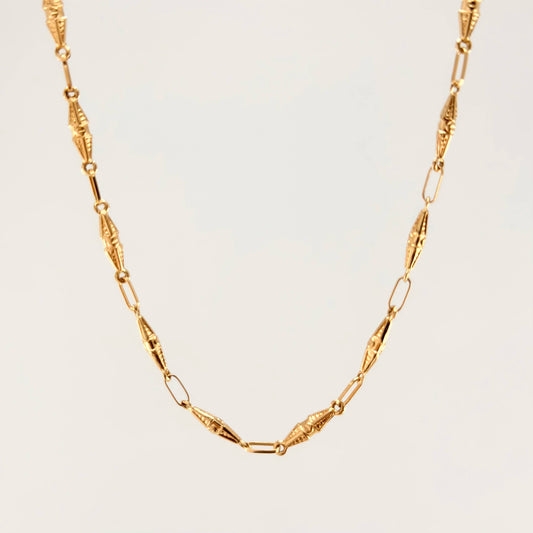 Cadena Rustico Dubai 8.55gr / 23 1/2 in / 3mm Oro Amarillo 18K ©