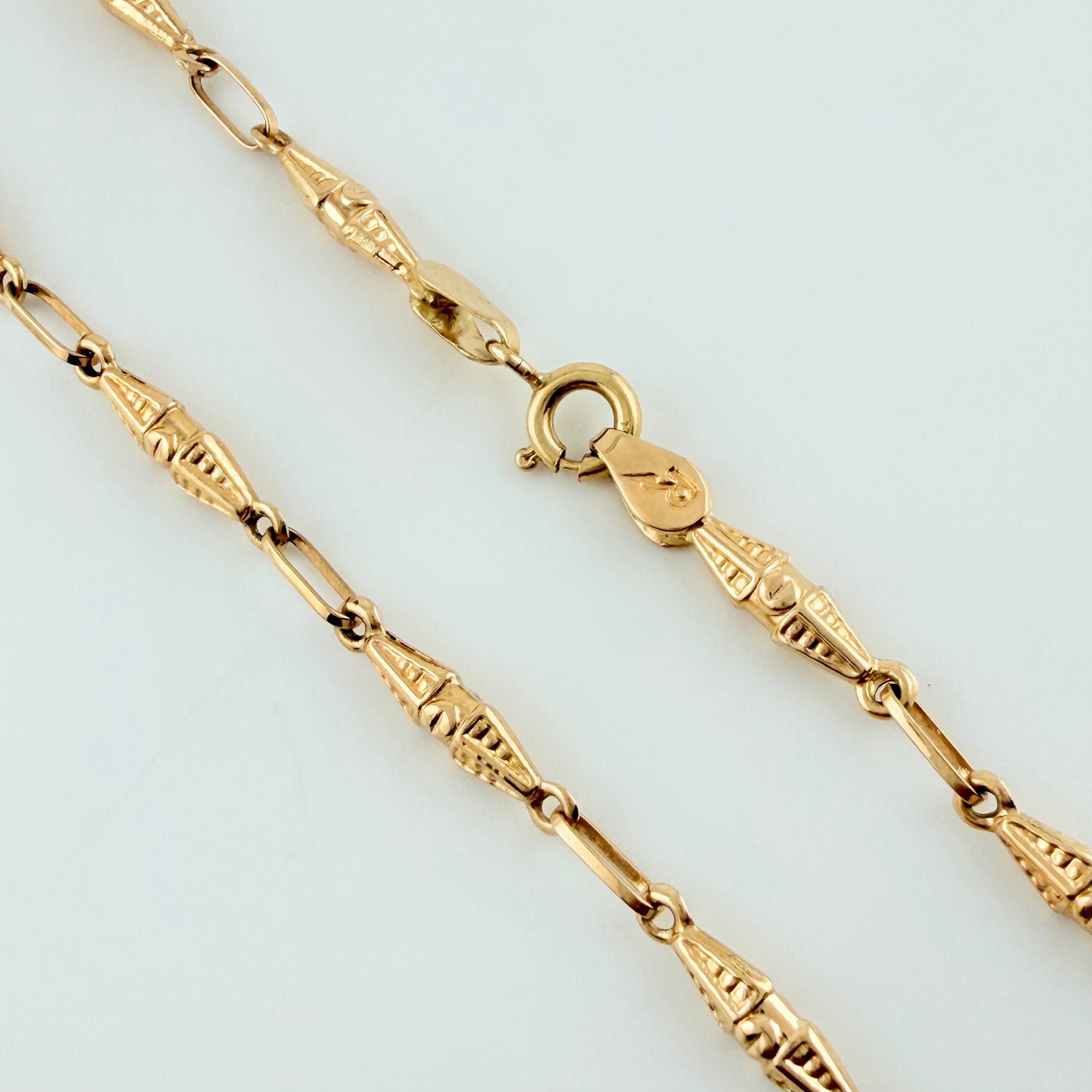 Cadena Rustico Dubai 8.55gr / 23 1/2 in / 3mm Oro Amarillo 18K ©