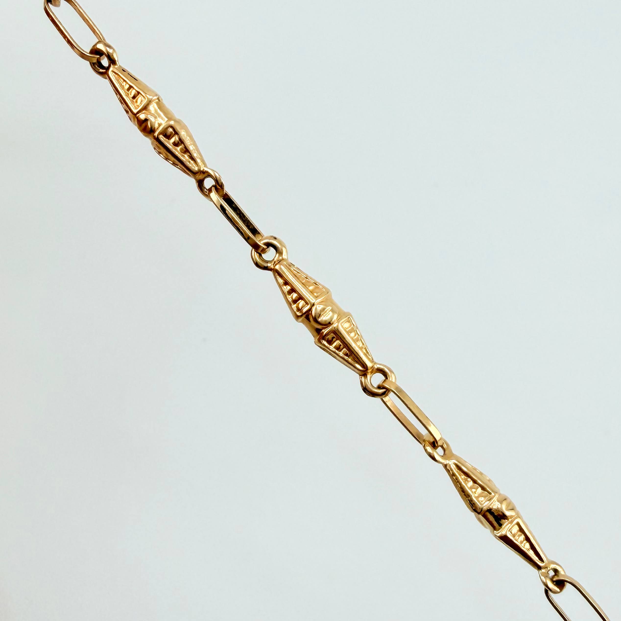 Cadena Rustico Dubai 8.55gr / 23 1/2 in / 3mm Oro Amarillo 18K ©