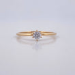 Solitaire Ring 1.2gr / Size 5 1/2 / 18K Gold &
