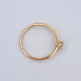 Solitaire Ring 1.2gr / Size 5 1/2 / 18K Gold &